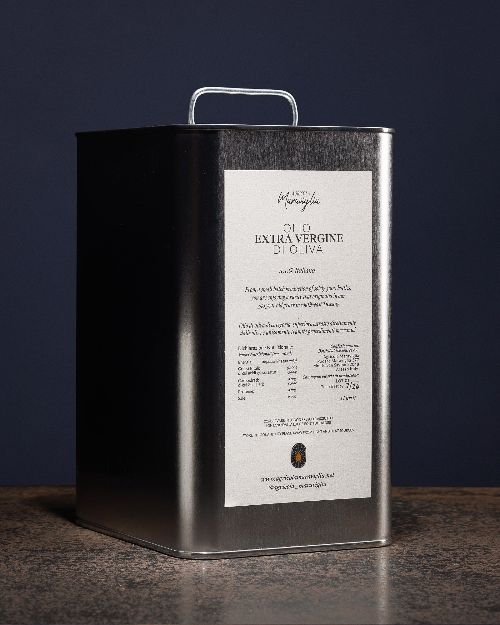 Organic Extra Virgin Olive Oil 3L Tin – Early Harvest | Agricola